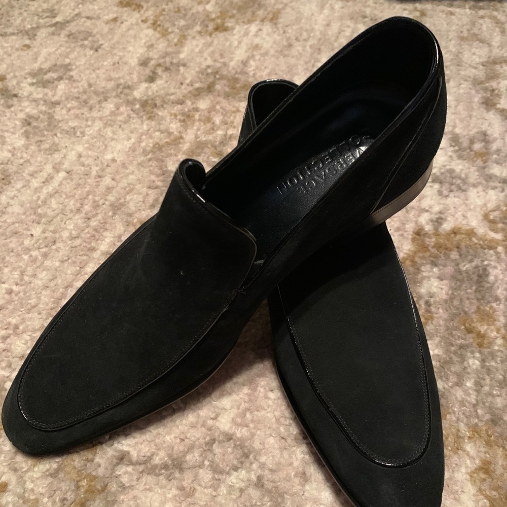 Vintage Versace Collection Suede leather loafers